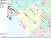 San Leandro <br /> Wall Map <br /> Premium Style 2024 Map