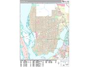 Cape Coral <br /> Wall Map <br /> Premium Style 2024 Map