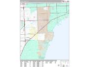Coral Gables <br /> Wall Map <br /> Premium Style 2024 Map
