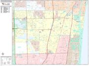 Deerfield Beach <br /> Wall Map <br /> Premium Style 2024 Map
