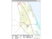 Palm Coast <br /> Wall Map <br /> Premium Style 2024 Map