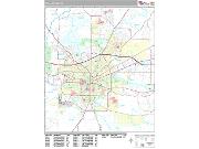 Tallahassee <br /> Wall Map <br /> Premium Style 2024 Map
