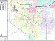 South Bend <br /> Wall Map <br /> Premium Style 2024 Map