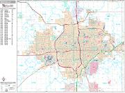 Wichita <br /> Wall Map <br /> Premium Style 2024 Map