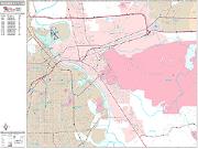 Bossier City <br /> Wall Map <br /> Premium Style 2024 Map
