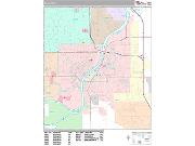 Saginaw <br /> Wall Map <br /> Premium Style 2024 Map