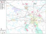 Lancaster <br /> Wall Map <br /> Premium Style 2024 Map