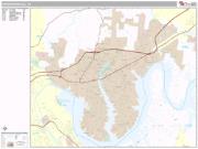 Hendersonville <br /> Wall Map <br /> Premium Style 2024 Map