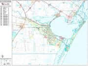 Corpus Christi <br /> Wall Map <br /> Premium Style 2024 Map