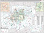 Dallas Fort Worth <br /> Wall Map <br /> Premium Style 2024 Map