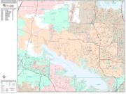 Flower Mound <br /> Wall Map <br /> Premium Style 2024 Map