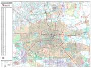 Houston <br /> Wall Map <br /> Premium Style 2024 Map