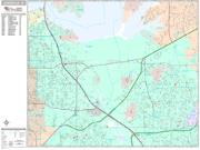 Lewisville <br /> Wall Map <br /> Premium Style 2024 Map