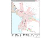 Bellingham <br /> Wall Map <br /> Premium Style 2024 Map