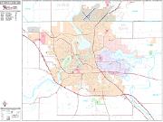 Eau Claire <br /> Wall Map <br /> Premium Style 2024 Map