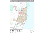 Racine <br /> Wall Map <br /> Premium Style 2024 Map