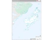 Kodiak Island County, AK <br /> Wall Map <br /> Premium Style 2024 Map