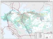 Contra Costa County, CA <br /> Wall Map <br /> Premium Style 2024 Map