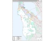 San Mateo County, CA <br /> Wall Map <br /> Premium Style 2024 Map
