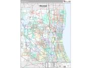Lake County, IL <br /> Wall Map <br /> Premium Style 2024 Map
