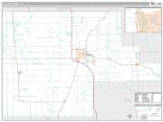 Fulton County, IN <br /> Wall Map <br /> Premium Style 2024 Map