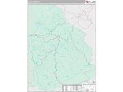 Leslie County, KY <br /> Wall Map <br /> Premium Style 2024 Map