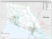 St. Tammany County, LA <br /> Wall Map <br /> Premium Style 2024 Map