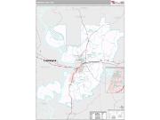 Warren County, MS <br /> Wall Map <br /> Premium Style 2024 Map