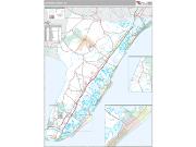Cape May County, NJ <br /> Wall Map <br /> Premium Style 2024 Map