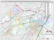 Union County, NJ <br /> Wall Map <br /> Premium Style 2024 Map