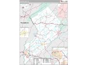 Warren County, NJ <br /> Wall Map <br /> Premium Style 2024 Map