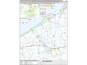 Chautauqua County, NY <br /> Wall Map <br /> Premium Style 2024 Map