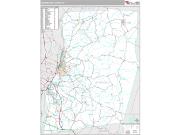 Rensselaer County, NY <br /> Wall Map <br /> Premium Style 2024 Map