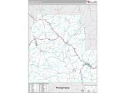 Steuben County, NY <br /> Wall Map <br /> Premium Style 2024 Map