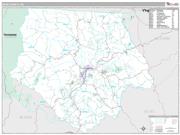 Ashe County, NC <br /> Wall Map <br /> Premium Style 2024 Map
