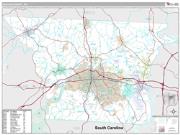 Gaston County, NC <br /> Wall Map <br /> Premium Style 2024 Map