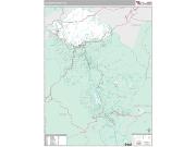 Jackson County, NC <br /> Wall Map <br /> Premium Style 2024 Map
