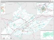 Centre County, PA <br /> Wall Map <br /> Premium Style 2024 Map