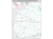Clarion County, PA <br /> Wall Map <br /> Premium Style 2024 Map