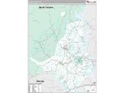 Oconee County, SC <br /> Wall Map <br /> Premium Style 2024 Map