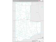 Ziebach County, SD <br /> Wall Map <br /> Premium Style 2024 Map
