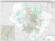 Travis County, TX <br /> Wall Map <br /> Premium Style 2024 Map