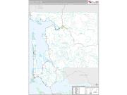 Pacific County, WA <br /> Wall Map <br /> Premium Style 2024 Map