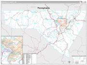 Monongalia County, WV <br /> Wall Map <br /> Premium Style 2024 Map