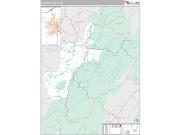 Randolph County, WV <br /> Wall Map <br /> Premium Style 2024 Map