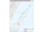 Door County, WI <br /> Wall Map <br /> Premium Style 2024 Map