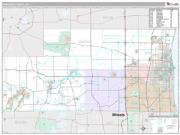 Kenosha County, WI <br /> Wall Map <br /> Premium Style 2024 Map