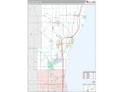 Ozaukee County, WI <br /> Wall Map <br /> Premium Style 2024 Map
