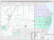 Racine County, WI <br /> Wall Map <br /> Premium Style 2024 Map