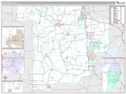 Sauk County, WI <br /> Wall Map <br /> Premium Style 2024 Map